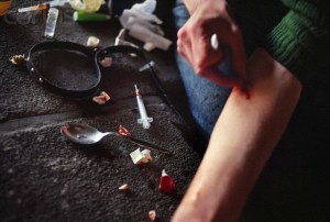 Heroin Addict Shooting Up