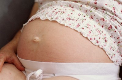Stomach of Pregnant Woman